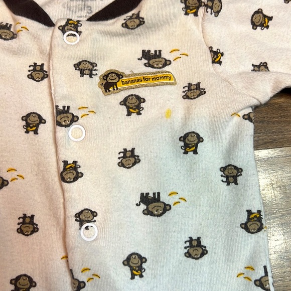 Carters Bananas over Mommy Footed Sleep and Play size 3 Months - Picture 3 of 4